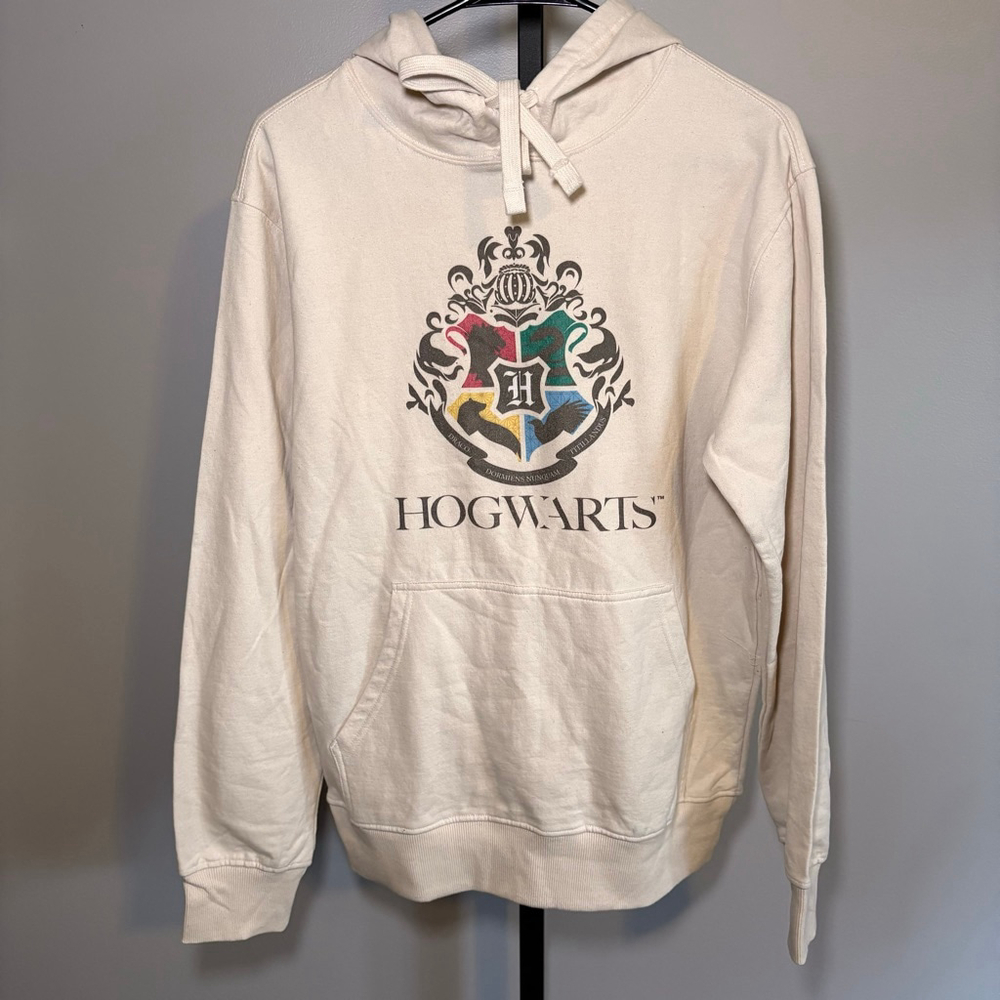 Men's‎ BIOWORLD Hogwarts Sweatshirt & Hoodie S Beige Black